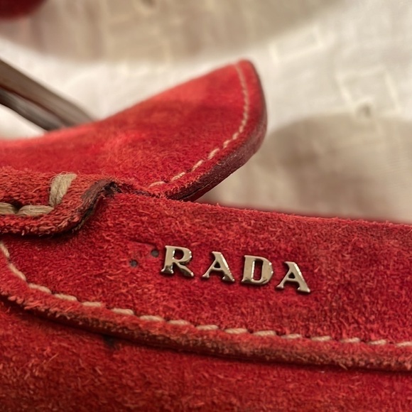 ?Host Pick?Prada RED Suede Driving Loafers Unisex main image 7
